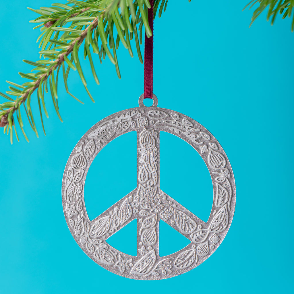 Ornament Amos Pewter Peace Christmas