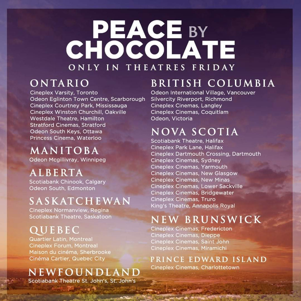 Peace By Chocolate - The Film Is Coming To A Theatre Near You!