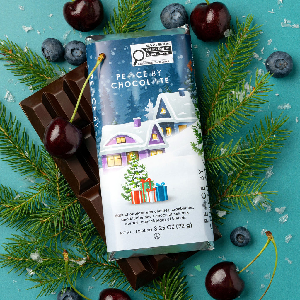 92g Holiday Bar Dark with Cherries, Cranberries, and Blueberries