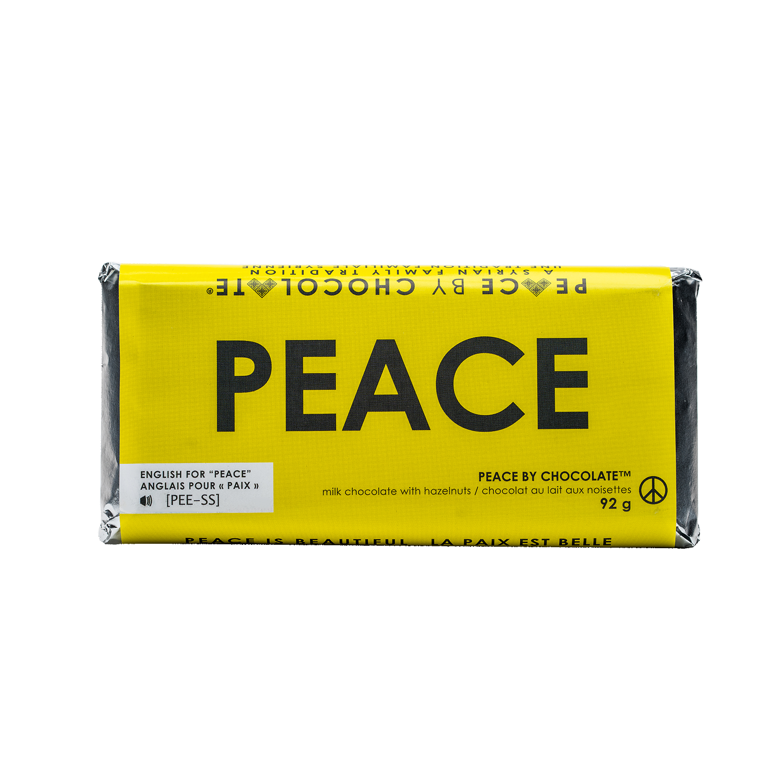 Peace by Chocolate 92g Peace Bar English