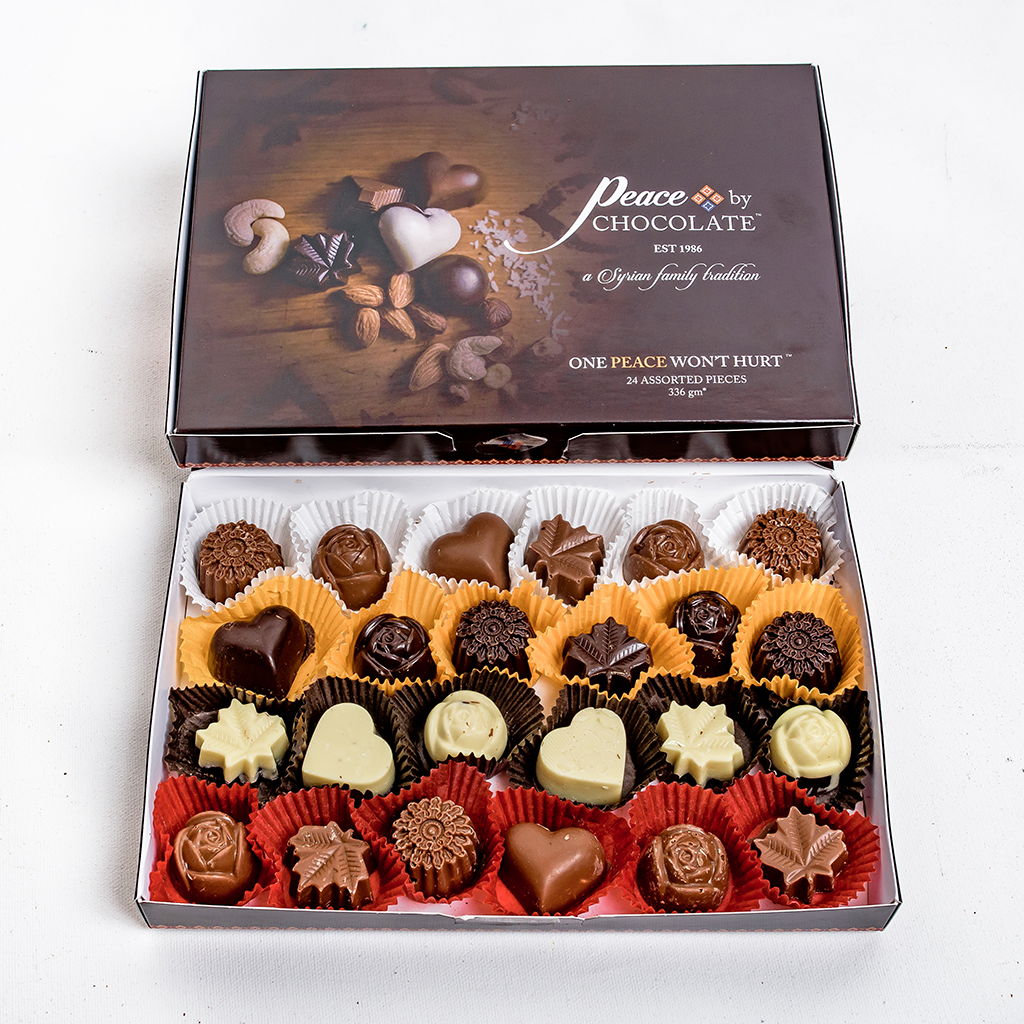 Assorted Chocolates 24 Pieces – Peace by Chocolate