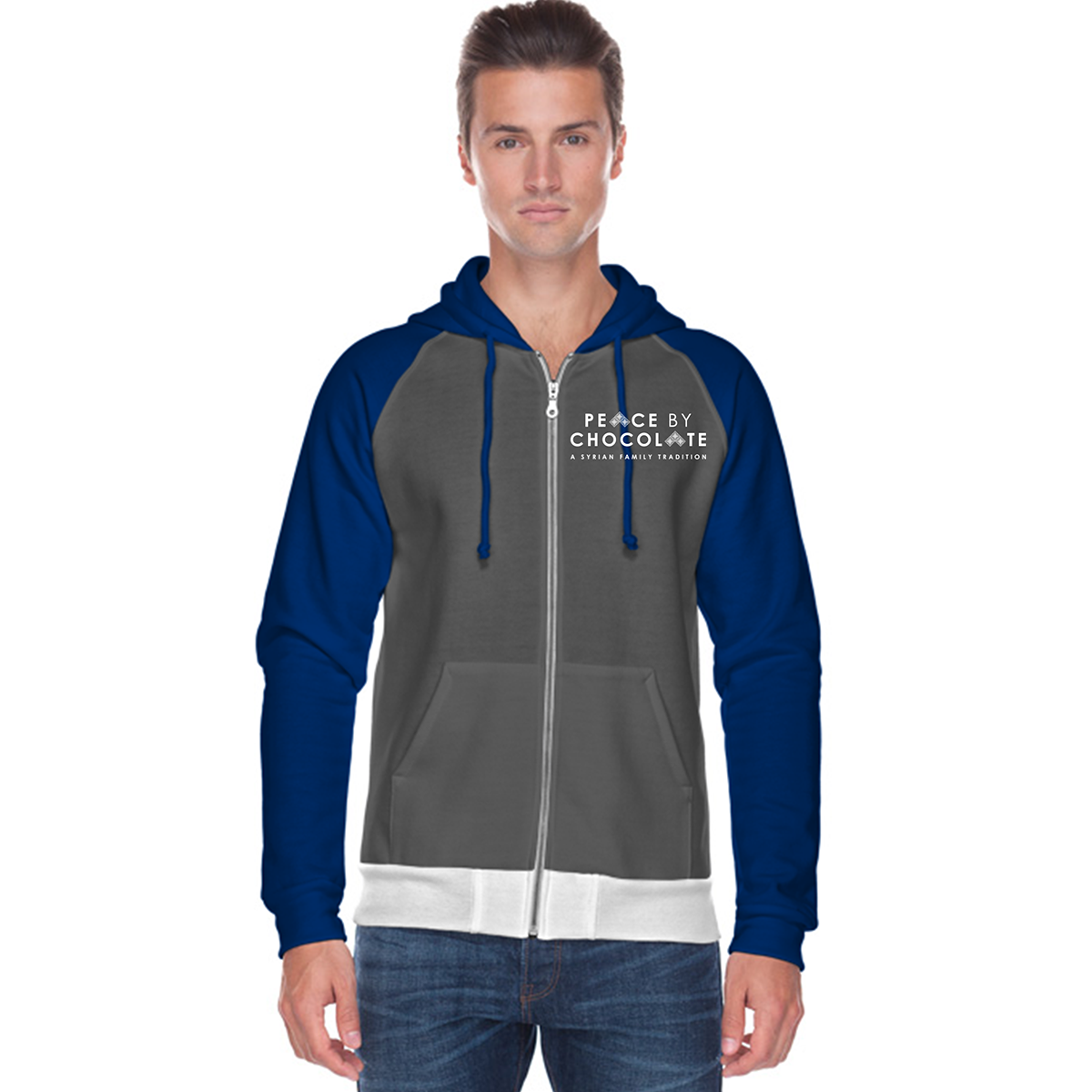 Peace by Chocolate Zip-Up Hoodie S (Mens)